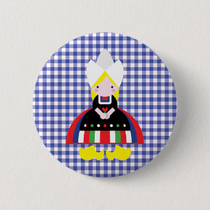 Niederländisches Mädchen Button