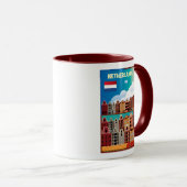 Niederländisches Reise-Plakat Tasse (VorderseiteRechts)