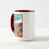 Niederländisches Reise-Plakat Tasse (Vorderseite Links)