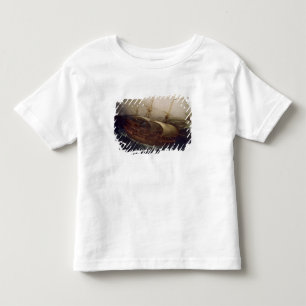 Niederländisches Schlachtschiff in einem Sturm Kleinkind T-shirt