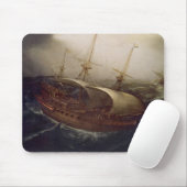 Niederländisches Schlachtschiff in einem Sturm Mousepad (Mit Mouse)