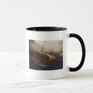 Niederländisches Schlachtschiff in einem Sturm Tasse