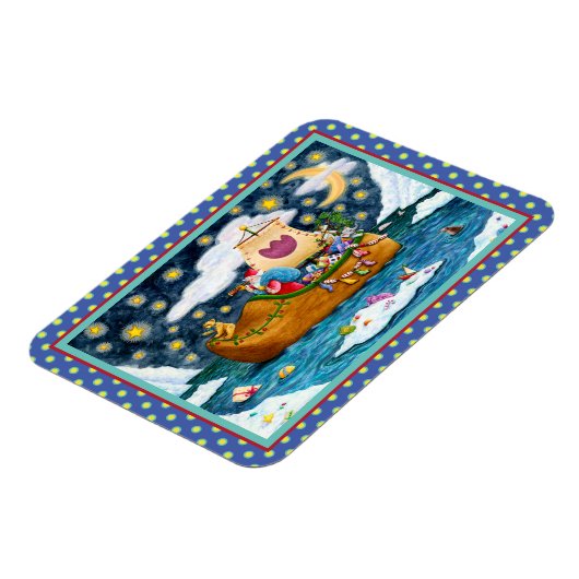 NIEDERLÄNDISCHES SCHUHSCHIFF, EISBERGE, WALE, TEDD MAGNET (Linke Seite)