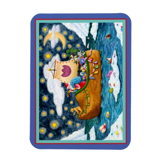 NIEDERLÄNDISCHES SCHUHSCHIFF, EISBERGE, WALE, TEDD MAGNET (Vertikal)