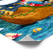 NIEDERLÄNDISCHES SCHUHSCHIFF, EISBERGE, WALE, TEDD POSTER (Ecke)