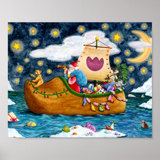 NIEDERLÄNDISCHES SCHUHSCHIFF, EISBERGE, WALE, TEDD POSTER (Vorne)