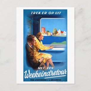 Niederländisches Vintage-Plakat restauriert Postkarte