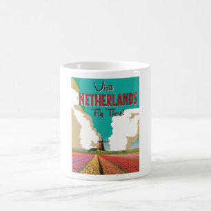 Niederländisches Vintage-Reiseplakat Kaffeetasse