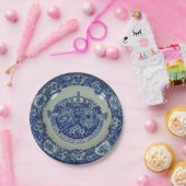 NIEDERLÄNDISCHES WAPPEN BLAU DELFT PAPIERPLATTE PAPPTELLER (Party)