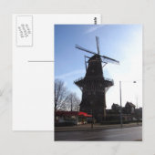 Niederländisches Windmühle Postkarte (Vorne/Hinten)