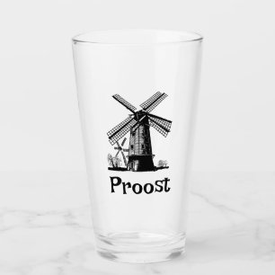 Niederländisches Windmühlen-Design Glas