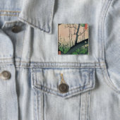 Niederlassung eines blühenden Pflaumen-Baums Button (Beispiel)