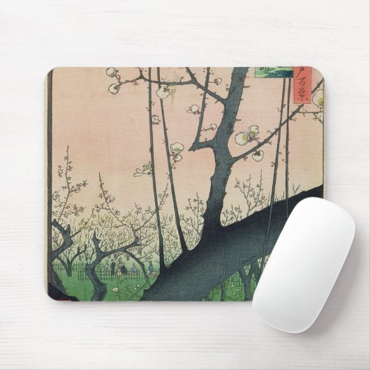 Niederlassung eines blühenden Pflaumen-Baums Mousepad (Mit Mouse)