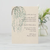 Niederlassung Willow in Brown und Aquamarine Einla Einladung (Stehend Vorderseite)