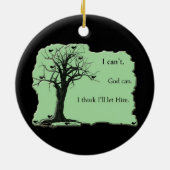 Niederlassungen - Grün - Vogelbaum - ich kippe Keramik Ornament (Hinten)