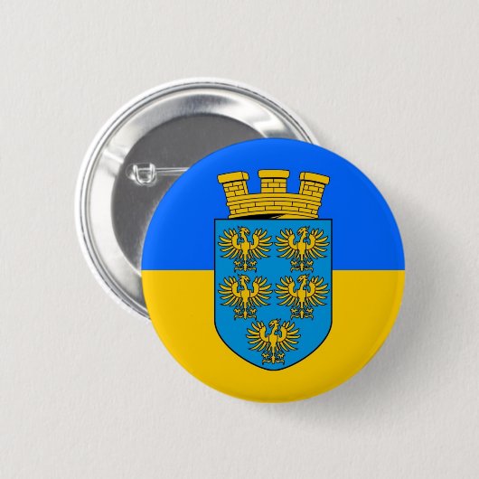 Niederösterreich-Flagge Button (Vorne & Hinten)