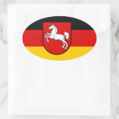 Niedersachsen (Deutschland) Ovaler Aufkleber (Tasche)