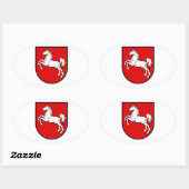 Niedersachsen (Deutschland) Wappen-Coat Ovaler Aufkleber (Blatt)