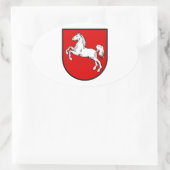 Niedersachsen (Deutschland) Wappen-Coat Ovaler Aufkleber (Tasche)