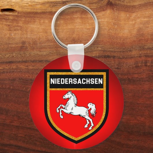 Niedersachsen Flag Schlüsselanhänger (Vorderseite)