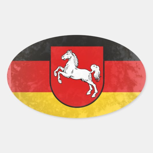 Niedersachsen Ovaler Aufkleber (Vorderseite)
