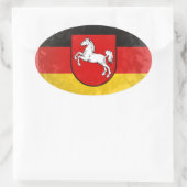 Niedersachsen Ovaler Aufkleber (Tasche)