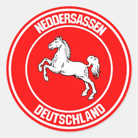 Niedersachsen-RundEmblem Runder Aufkleber (Vorderseite)