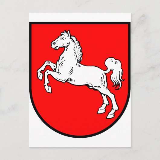Niedersachsen Wappen Postkarte (Vorderseite)