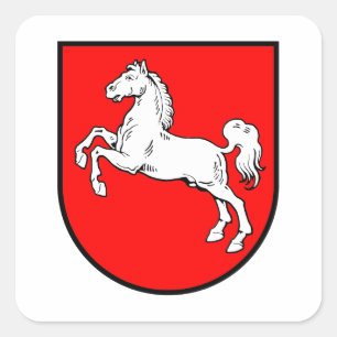 Niedersachsen Wappen Quadratischer Aufkleber