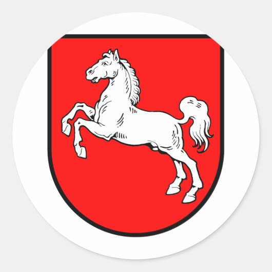 Niedersachsen Wappen Runder Aufkleber (Vorderseite)