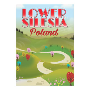 Niederschlesien Polen Reiseplakat Fotodruck