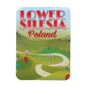 Niederschlesien Polen Reiseplakat Magnet