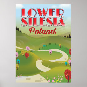 Niederschlesien Polen Reiseplakat Poster