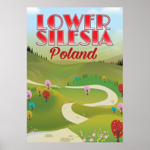 Niederschlesien Polen Reiseplakat Poster