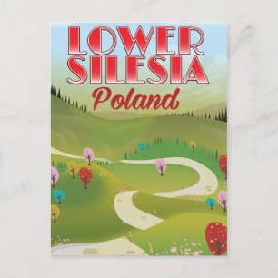 Niederschlesien Polen Reiseplakat Postkarte