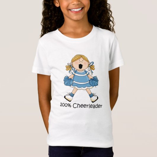 Niedlich 100 % Cheerleader - Blond T - Shirt (Vorderseite)