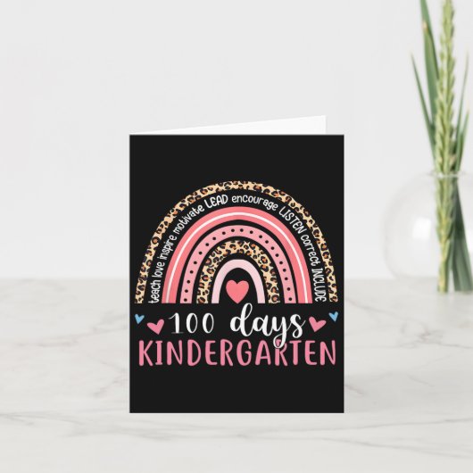 Niedlich 100 Tage Smarterer Kindergarten Happy 100 Karte (Vorderseite)