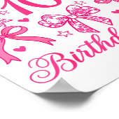 Niedlich 10 Geburtstag Coquette-Bogen 10. Geburtst Poster (Ecke)