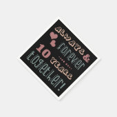 Niedlich 10. Hochzeitstag Serviette (Ecke)
