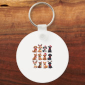 Niedlich 12 Hunde Weihnachten Hund Liebhaber Weihn Schlüsselanhänger (Vorderseite)