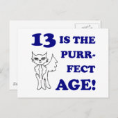 Niedlich 13. Geburtstag Gegenwart Postkarte (Vorne/Hinten)