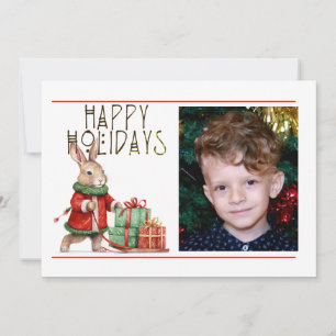 Niedlich 1 Foto PAPPY FERIEN CHRISTMAS RABBIT Feiertagskarte