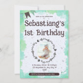 Niedlich 1. Geburtstag Einladung (Vorderseite)