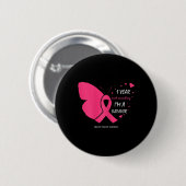 Niedlich 1 Jahr Brustkrebs - Gratis Pink Survivor Button (Vorne & Hinten)