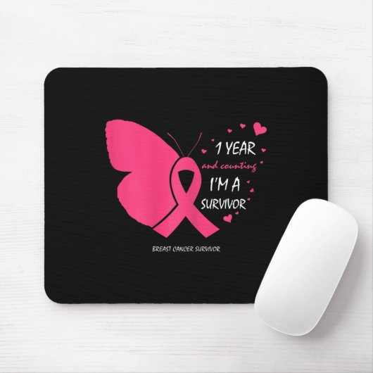 Niedlich 1 Jahr Brustkrebs - Gratis Pink Survivor Mousepad (Mit Mouse)