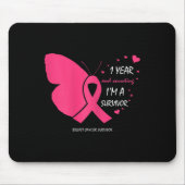 Niedlich 1 Jahr Brustkrebs - Gratis Pink Survivor Mousepad (Vorne)