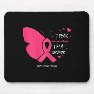 Niedlich 1 Jahr Brustkrebs - Gratis Pink Survivor  Mousepad