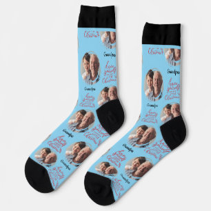 Niedlich 1 Kreis Foto Name Merina Weihnachtsgroßva Socken