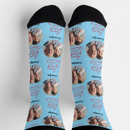 Niedlich 1 Kreis Foto Name Merina Weihnachtsgroßva Socken