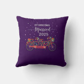 Niedlich 1. Weihnachten Verheiratet 2025 Tandem Fa Kissen (Rückseite)